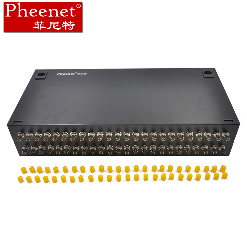 Pheenet菲尼特 48口ST多模满配机架式光纤终端盒光缆尾纤熔接