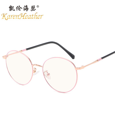 新款防藍光平光鏡9108 複古文藝男女式框架眼鏡 可配近視眼鏡批發