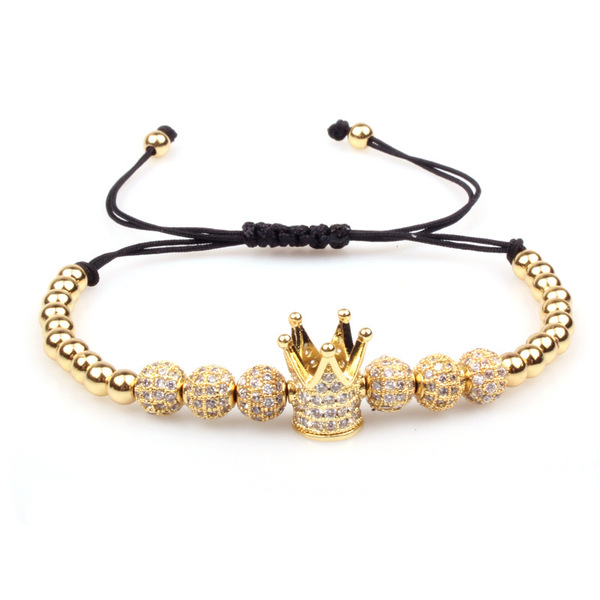 woven bracelet with zircon