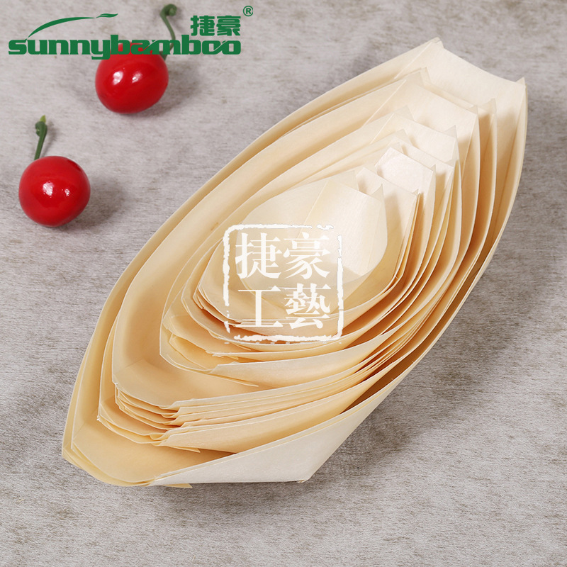 Wholesale wooden plates, disposable tableware for parties, banquets and weddings, wooden plates for banquets and parties, and wooden plates for boat sushi detail image 6