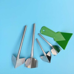 Stainless Steel Internal & External Corner Tool, Corner Puller & Drag Tool, Diatomaceous Earth Application Tool, Plastic Internal & External Corner Device for Spackling