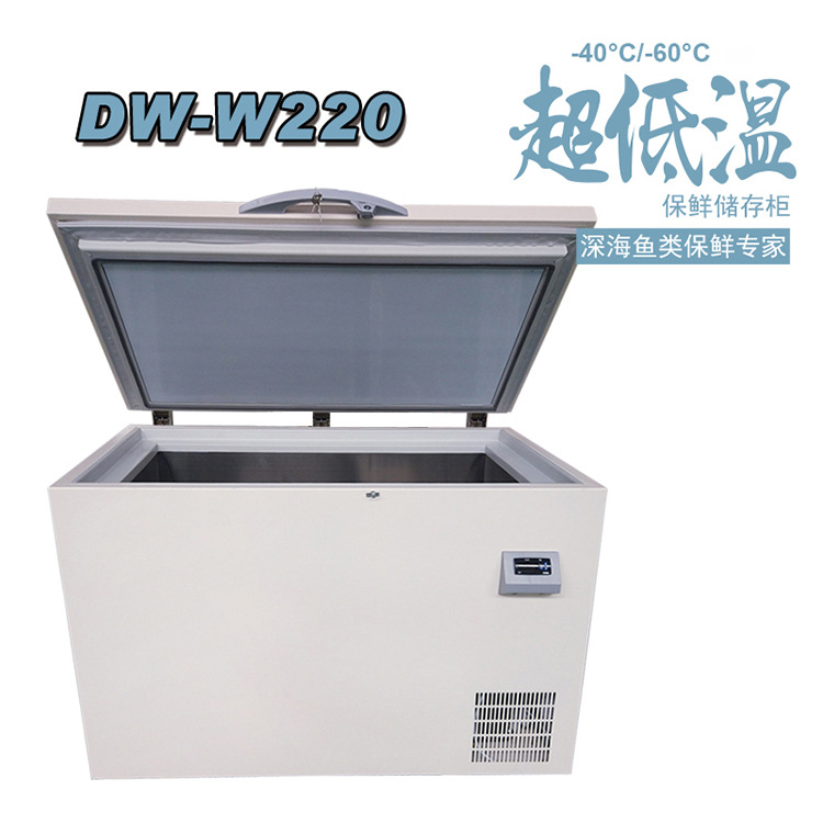 和利 220升冰柜卧式-40冷柜商用超低温冰箱-60金枪鱼超低温保存柜
