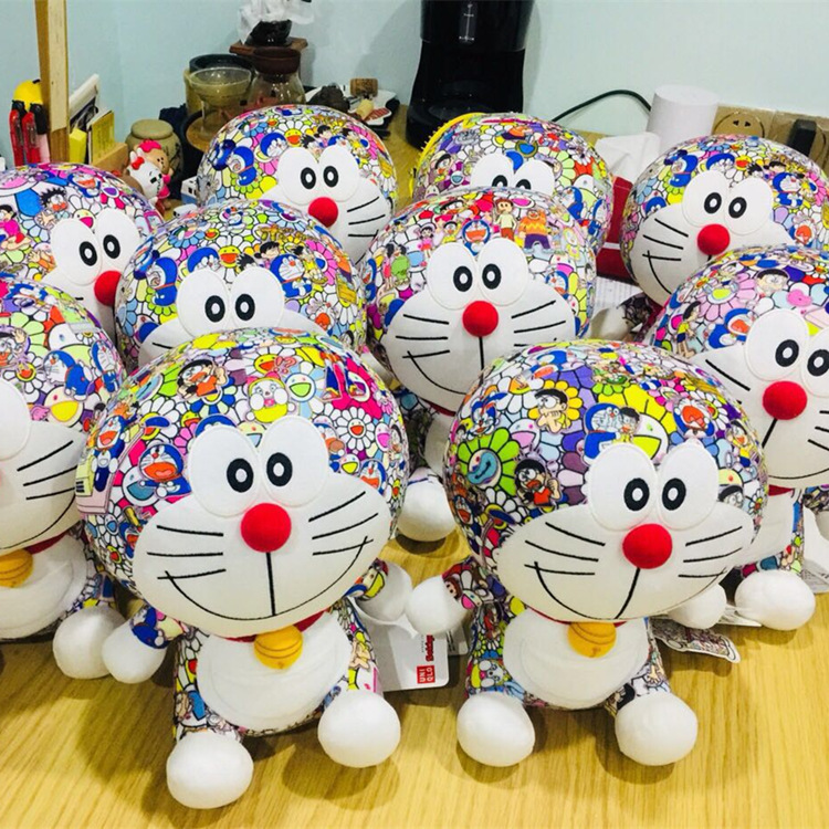 哆啦A梦太阳花村上隆叮当猫机器猫uniqlo毛绒玩具抓机娃娃公仔