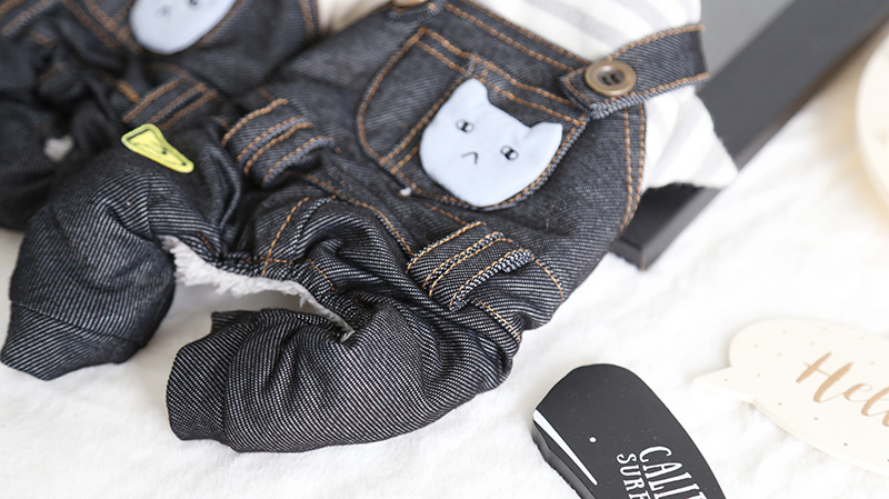 怎么了牛仔背带四脚衣