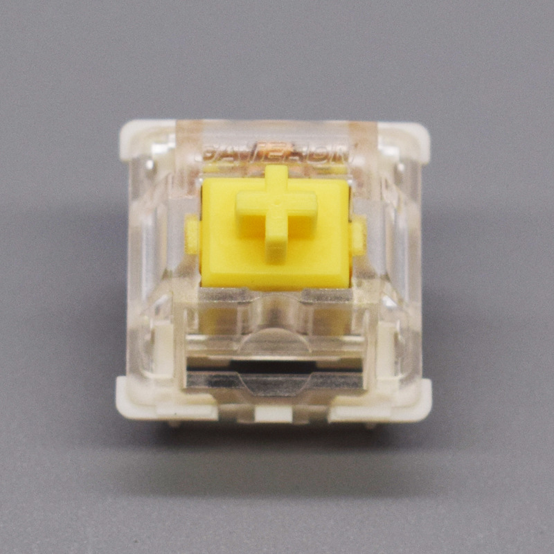 Jiadalong KS-9 keyboard key switch yellow shaft white base transparent upper cover support patch lamp 3pin