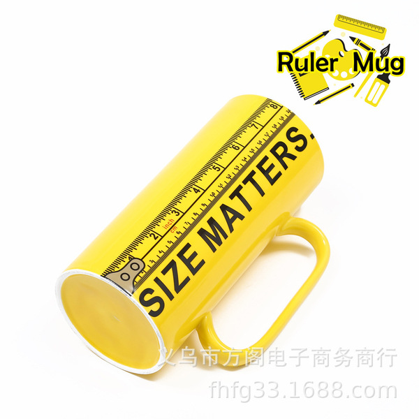 18 new creative ruler shape ceramic cup Large -capacity ruler Mark…