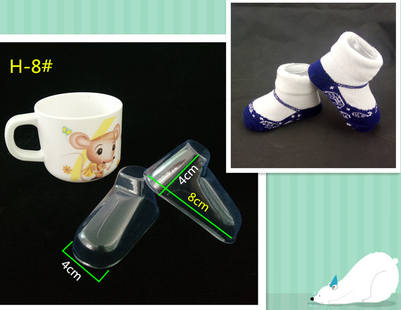 8cm baby socks small foot mold towel socks pvc blister transparent plastic foot mold socks mold socks support socks