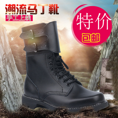 Boots England Korean Edition Riding boots man genuine leather winter Boots Trendy shoes Gaobang Motorcycle boots