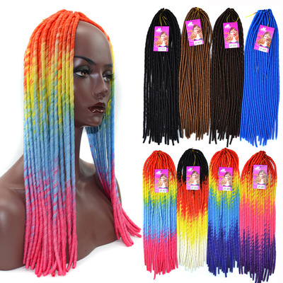 非洲假发扭辫 欧美彩色空心小辫子假发扭搏辫 soft dread loc|ru