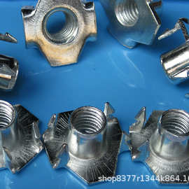 倒刺倒钩锯齿四爪螺母