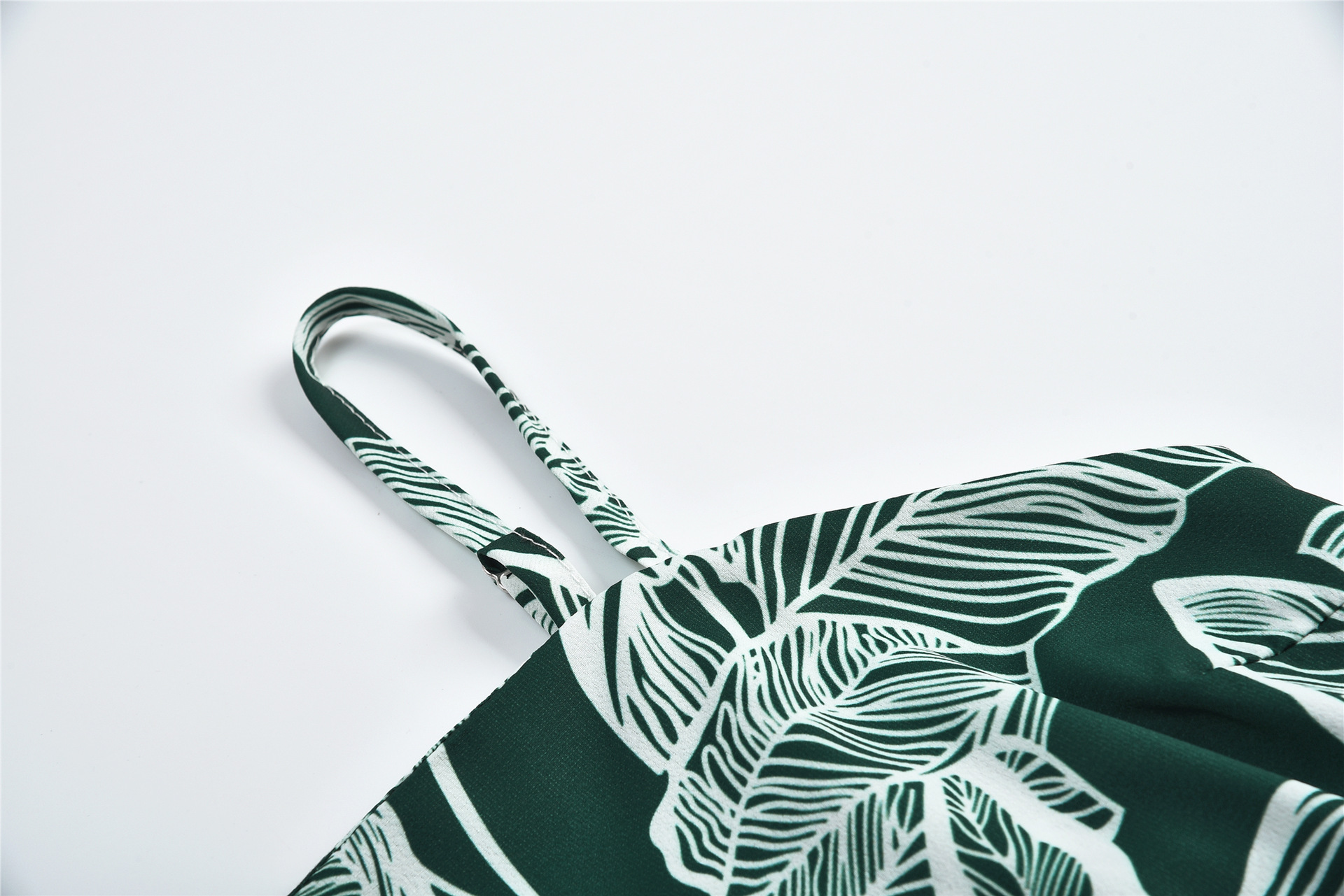 New leaf print sling chiffon dress NSLIH50509
