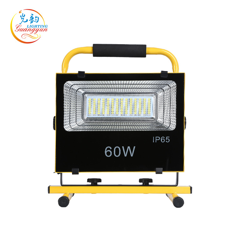 新款led充電投光燈30W60W120W紅藍(lán)爆閃,跨境貨源,白光補(bǔ)光燈