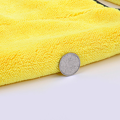 Car washing and wiping towels, cleaning rags, thickened water-absorbent double-sided coral velvet car wiping towels, two-color microfiber cleaning towels