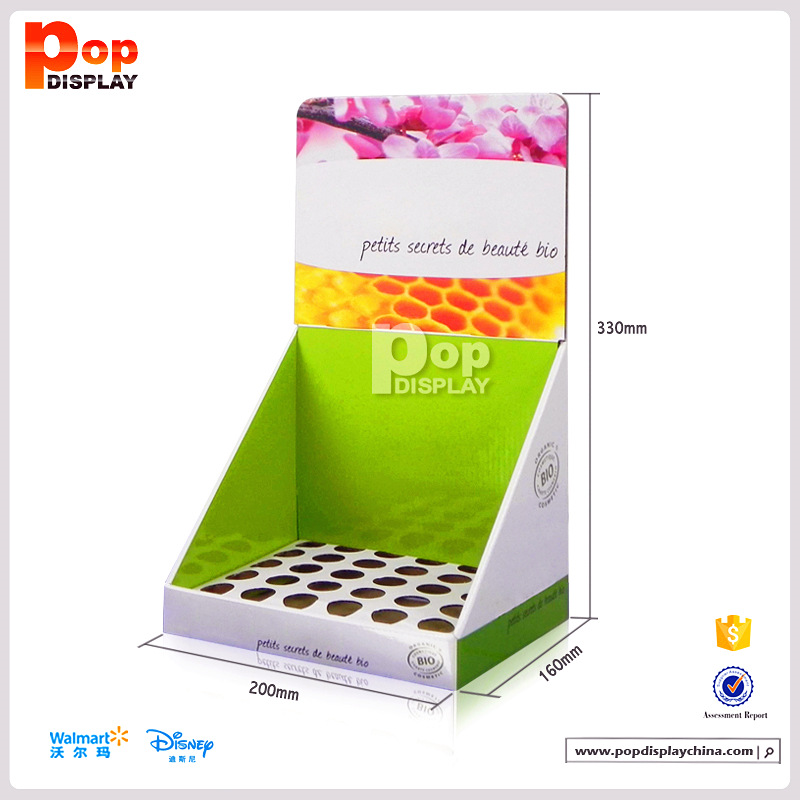 润唇膏纸坐台小型纸展示架自拍杆数据线促销纸台小广告纸货架厂家