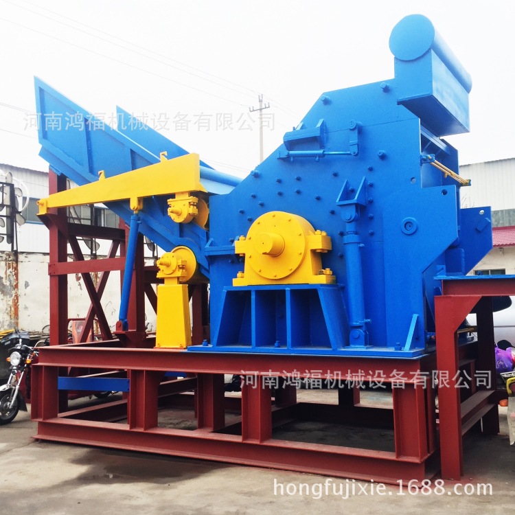 大型易拉罐压块破碎机 源厂现货薄铁片铁轨粉碎机 金属废钢破碎机