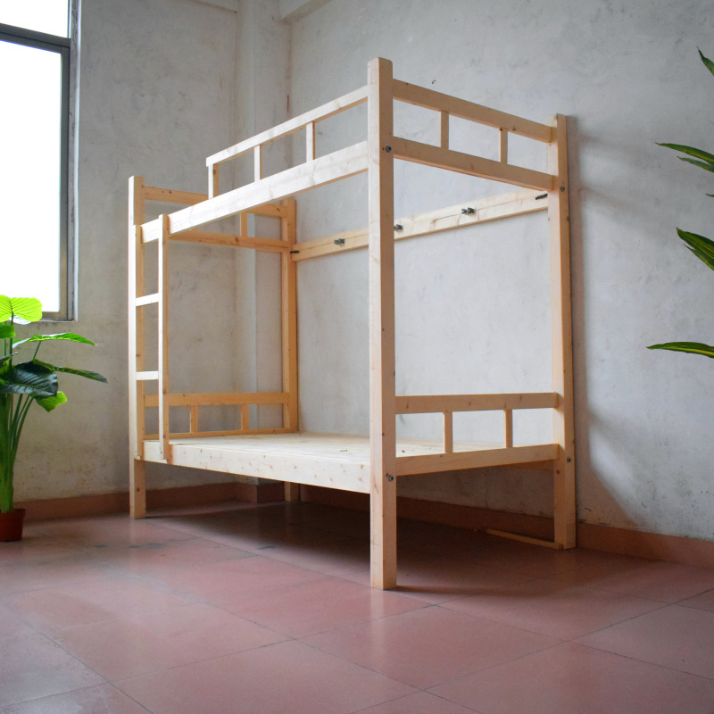 Dream of sailing Solid wood furniture The bed Lower berth height Student bed Youth Hostel double-deck solid wood Canopy Bed Sure wholesale