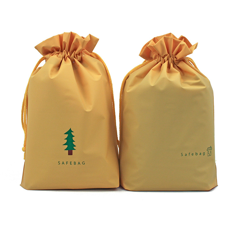 pe穿绳束口袋 CPE塑料包装化妆品袋礼品袋 定制印刷 PE束口袋子