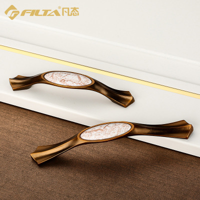 美式古典铝合金拉手 田园复古抽屉衣柜门拉手 温州橱柜子把手批发|ru