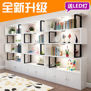 货架展示架自由组合母婴店化妆品店理发店板式钢木书架置物柜书柜