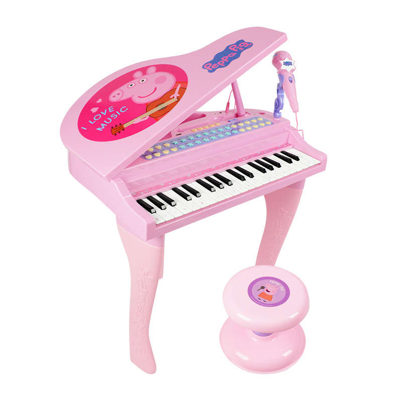 Piggy Pepe Paige pink Sister Peki Piano music lighting multi-function Electronic organ children Dream