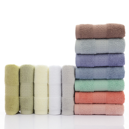 Factory Direct Sale 100% Cotton Comfort Face Towels, Simple and Stylish Solid Color Face Towel Advertising Gift Towels Wholesale