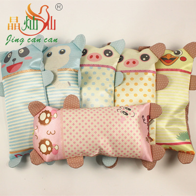 夏季新款卡通冰絲冰絲童枕 寶寶荞麥枕頭 兒童定型玩具枕頭批發