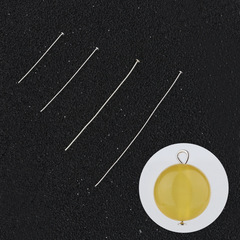 庭祥 S925銀DIY女手鍊項鍊吊墜串珠子手穿銀玉配件 T字針工平頭針