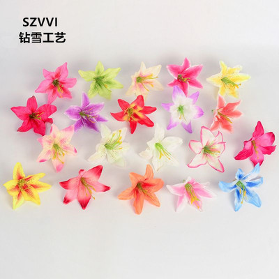 仿真百合花玫瑰花头 家居婚庆摄影装饰用品 假花仿真花 厂家批发|ru