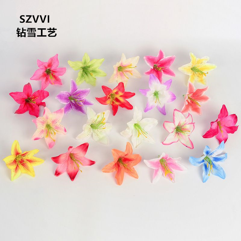 仿真百合花玫瑰花头 家居婚庆摄影装饰用品 假花仿真花 厂家批发|ru