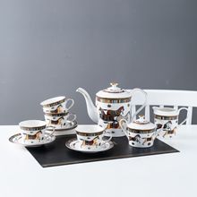 歐式復古陶瓷茶壺駿馬下午茶骨質瓷咖啡杯碟套裝網紅店工廠批發