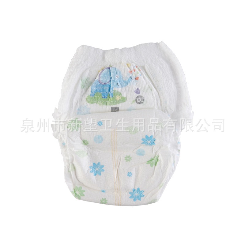 廠家貼牌加工定制M/L/XL/XXL/XXXL芯體/木漿結構嬰兒拉拉褲學步褲