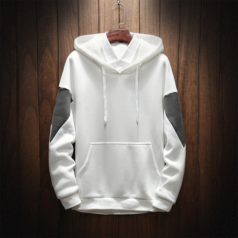 2018 Autumn new pattern man Mosaic Hooded Long sleeve Chaopai Sweater Youth Japanese Easy Socket mlb