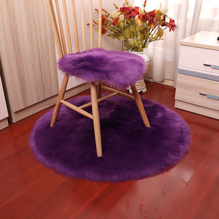 white Plush carpet customized Australia wool circular carpet Bedroom carpet Bedside blanket bay window pad