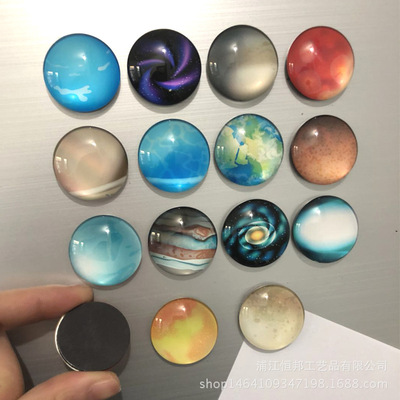 星空冰箱贴水晶磁性玻璃冰箱贴冰箱贴定制旅游纪念品创意冰箱贴