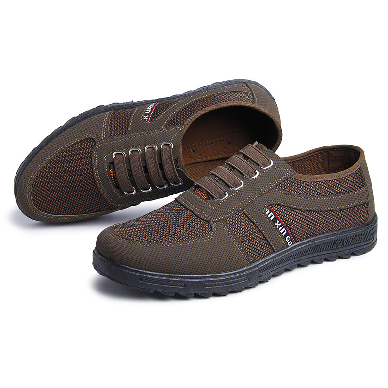 廠家批發春秋季新款老北京布鞋休閑透氣中老年爸爸鞋懶人軟底男鞋