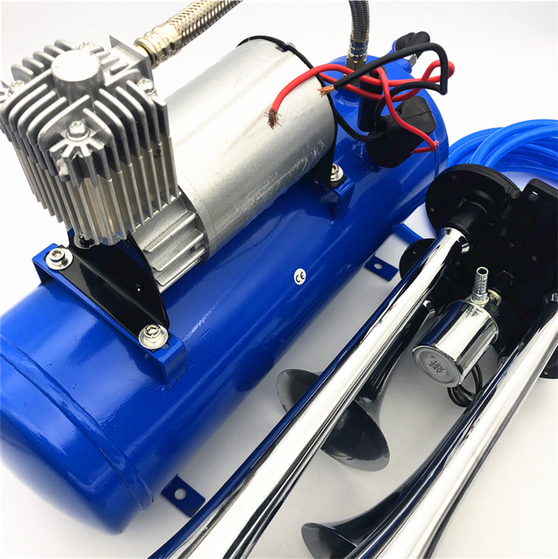 Factory direct sales of car horns, metal four-tube air horns, electrical horns and 150PSI air pump horns wholesale detail image 8