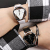 Triangle, fashionable double-sided watch, trend paired watches for elementary school students for beloved, simple and elegant design