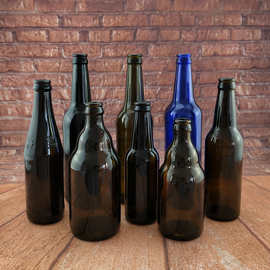250ml-330ml500ml啤酒瓶汽水瓶白酒瓶棕色玻璃瓶空瓶批发定制