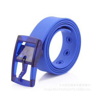 Factory wholesale silicone belt candy fragrant fashion men and women couple color pin buckle belt men and women belt