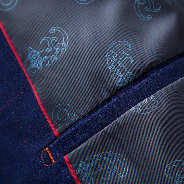 New Chequered Wool Men’s Leisure Suit in the Spring and Autumn