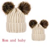 Demi-season knitted woolen baseball cap, scarf, Aliexpress, family style