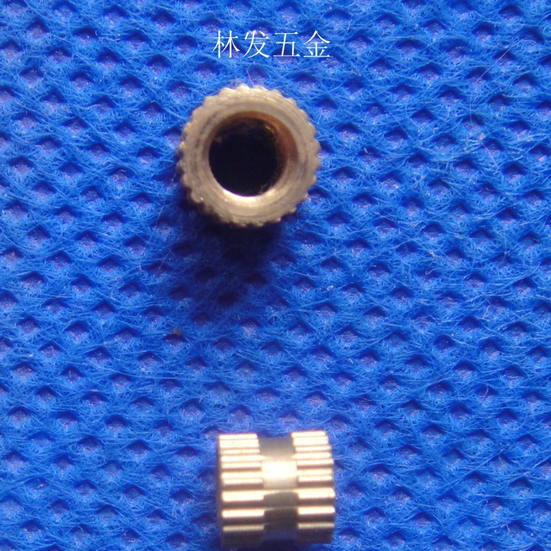 供应M2M3M4M5六角铜柱东莞林发加工M2M3乘6滚花铜柱菠萝纹花螺母