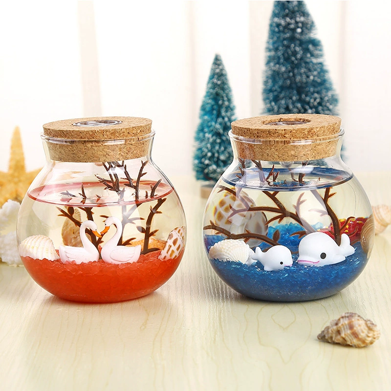 Подводное микроландшафтное украшение креативный DIY экологический костюм для бутылок с подсветкой для отправки девушкам на День Святого Валентина подарок стеклянная бутылка