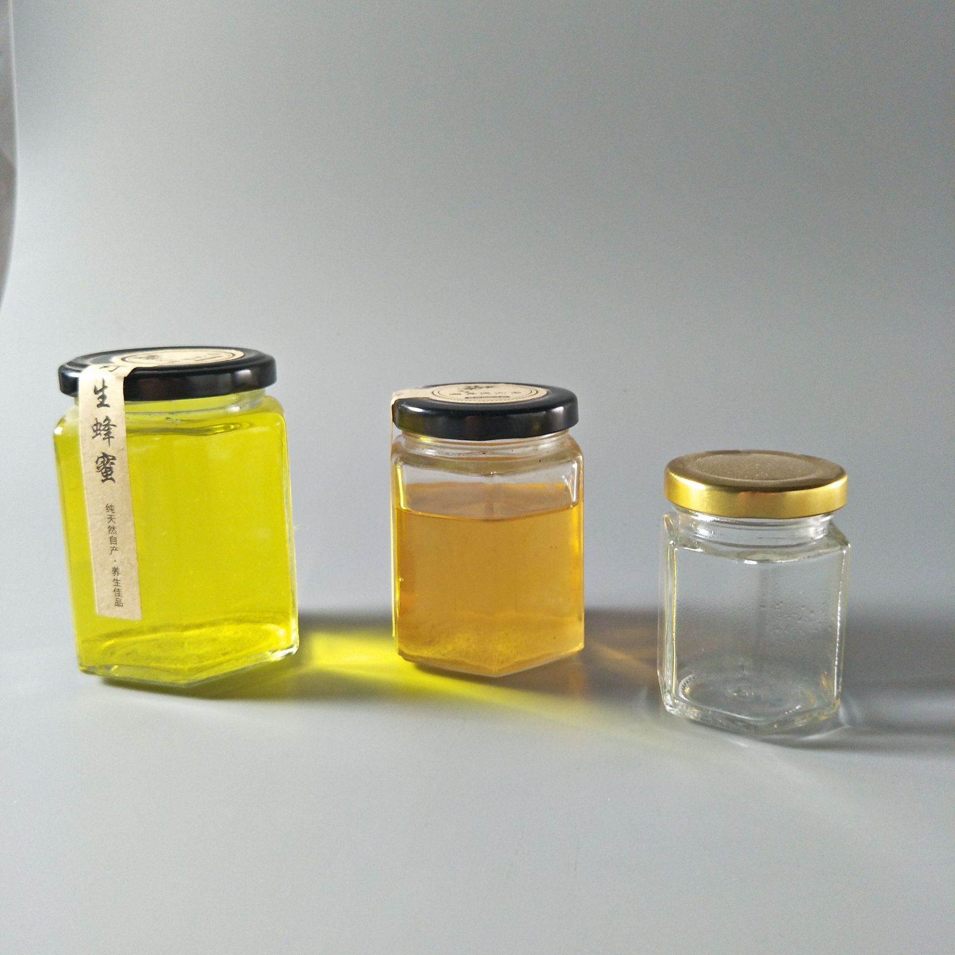 现货200ml鱼子酱玻璃罐 蜂蜜瓶 辣椒酱瓶 密封罐密封性