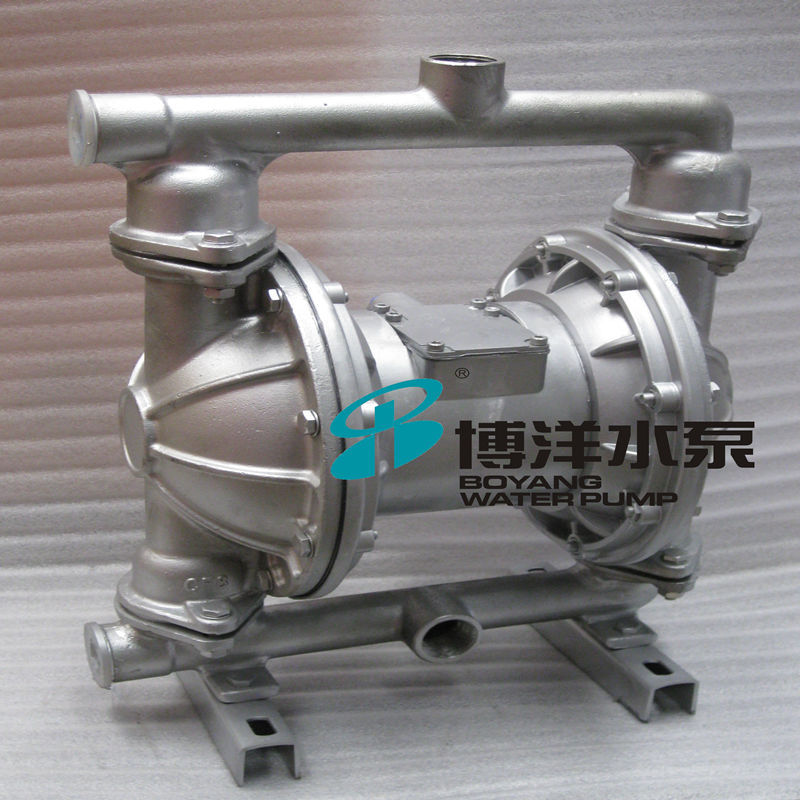 工博牌QBY型气动隔膜泵（铝合金材质），无堵塞耐酸碱气动隔膜泵