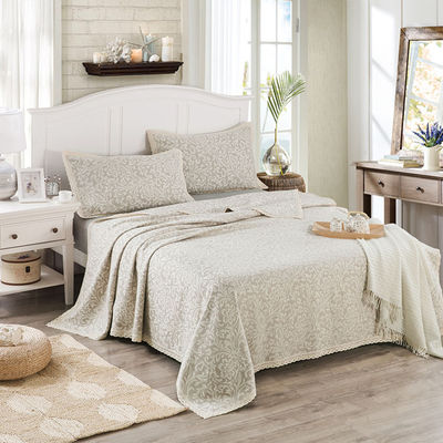 亚麻凉席三件套 亚麻加厚空调布艺单双人床2.0m床四季|ru