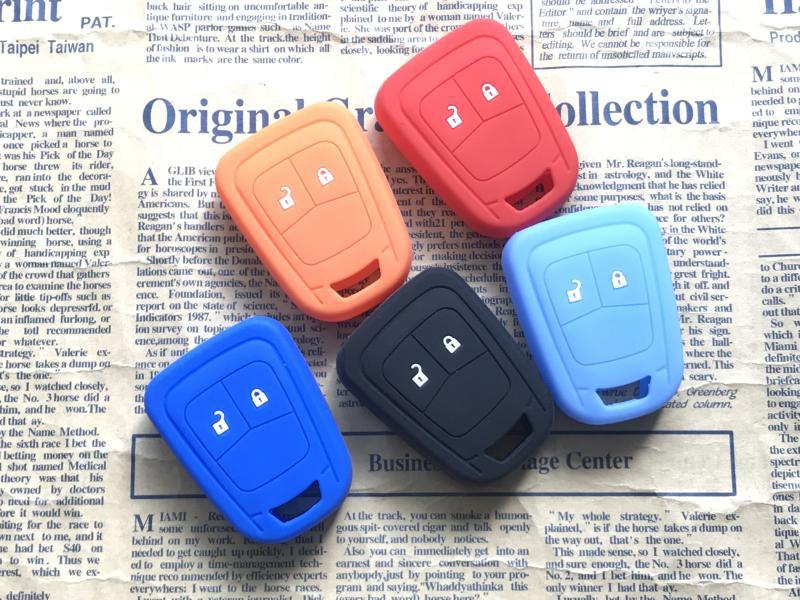 Suitable for Chevrolet Aveo Cruze Silicone Key Case Straight Type Special Car Remote Control Protective Cover Buckle