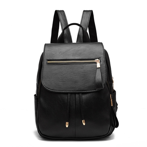Backpack Women  New Women's Bag Korean Style Soft Leather Backpack Student Travel Bag One Piece Dropshipping