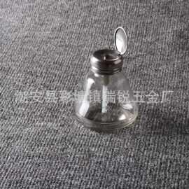 玻璃酒精瓶180ML 按压式玻璃酒精瓶防腐蚀洗板水瓶 透明酒精瓶