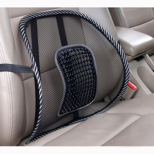 Car summer breathable ice silk lumbar office seat lumbar cushion massage mesh backrest car interior supplies
